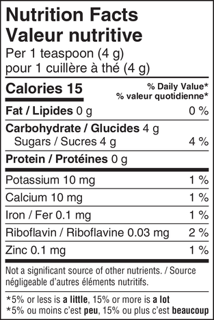 Nutrition facts