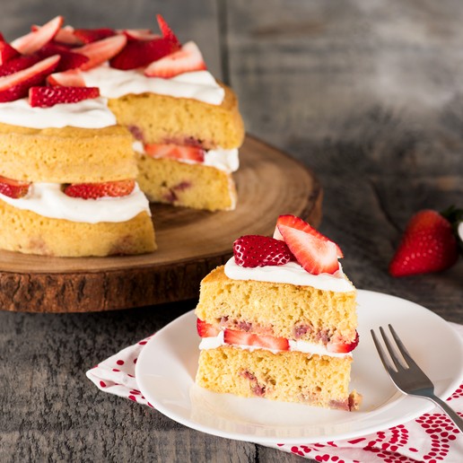 Gâteau aux fraises et à la crème