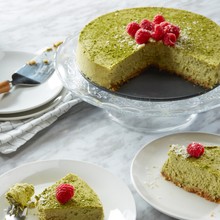 Gâteau au fromage au thé matcha (sans gluten et cétogène)