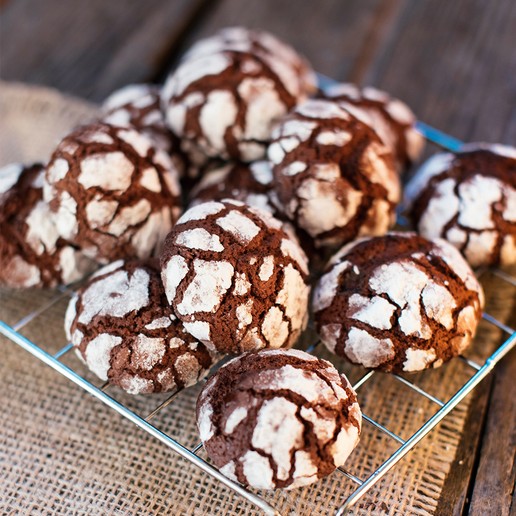 Biscuits craquelés au chocolat