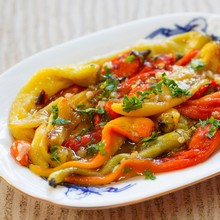 Orange-Glazed Peppers & Zucchini