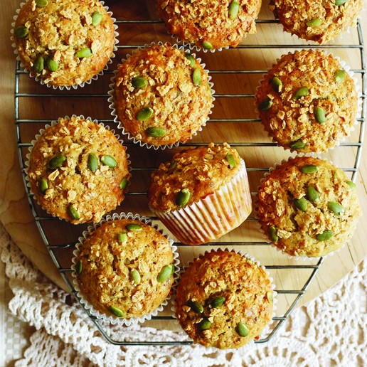 Muffins aux trois grains, à l’érable et aux bananes