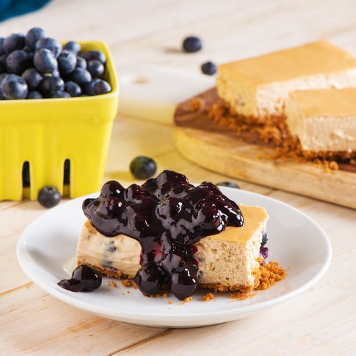 Barres de gâteau au fromage et aux bleuets