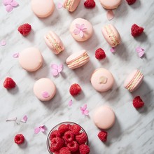 Macarons aux framboises