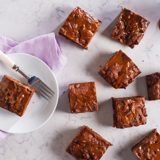 Brownies au caramel salé