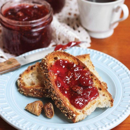 Confiture de fraises, de gingembre et de figues