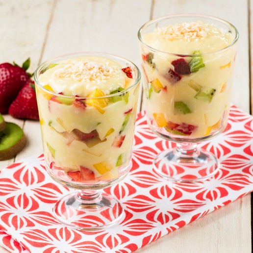 Parfaits tropicaux à la crème de noix de coco